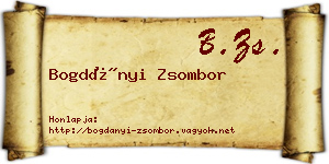 Bogdányi Zsombor névjegykártya