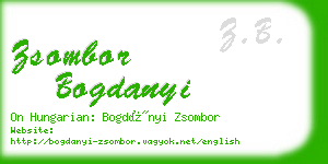 zsombor bogdanyi business card